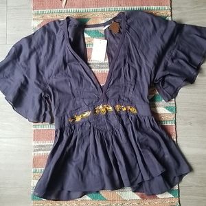 Free People Flutter Sleeve Top